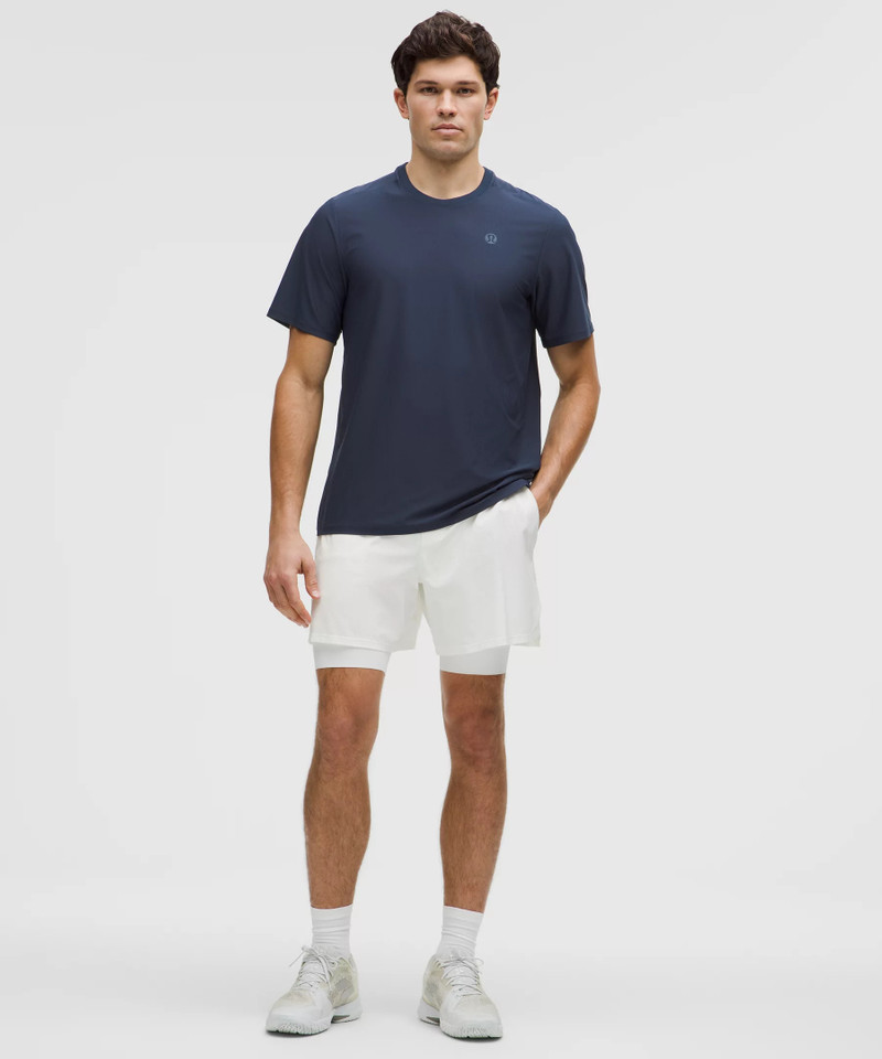 lululemon UV-Protective Striped Mesh Tennis T-Shirt outlook