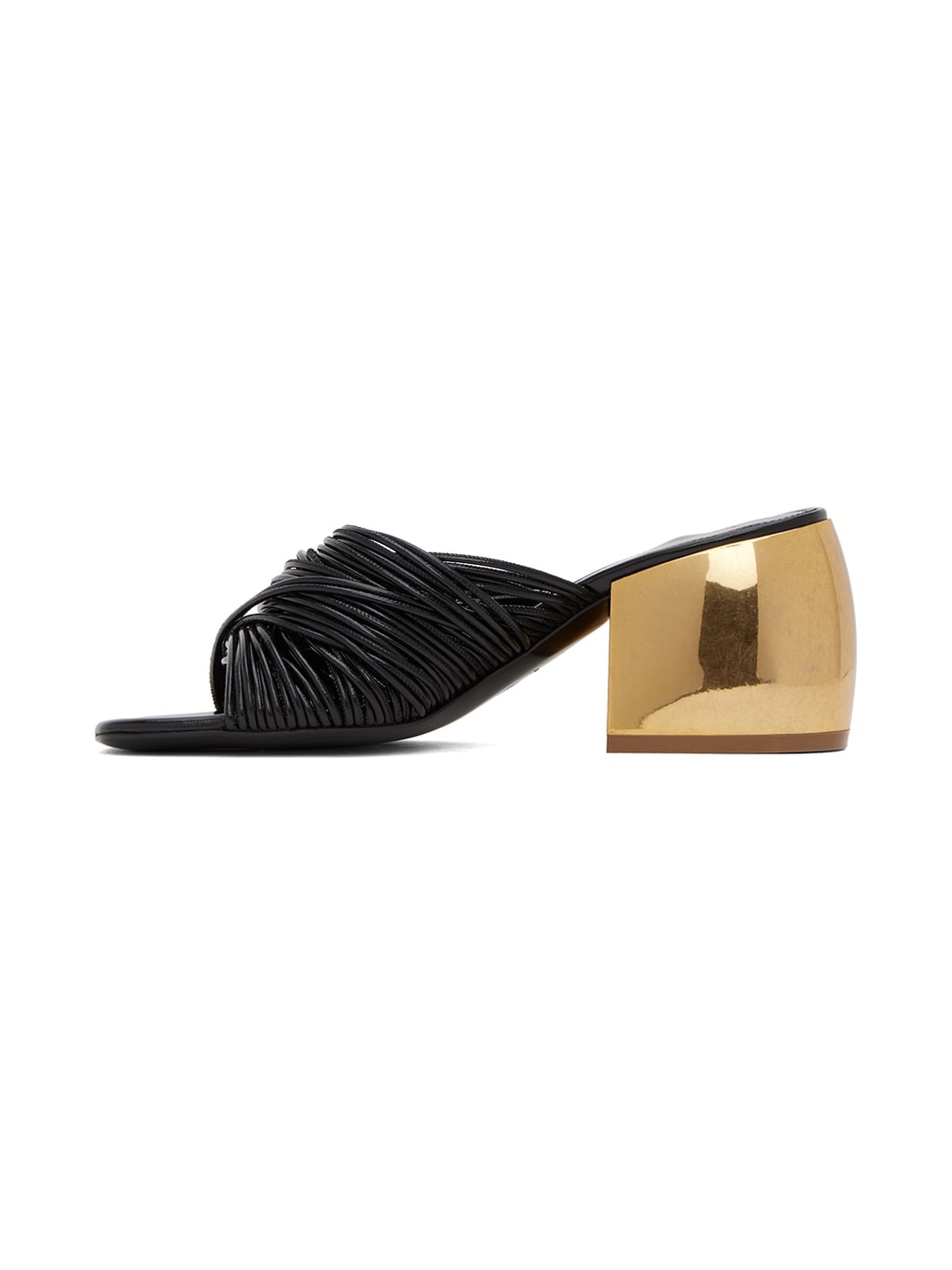 Black Hardware Heeled Sandals - 3