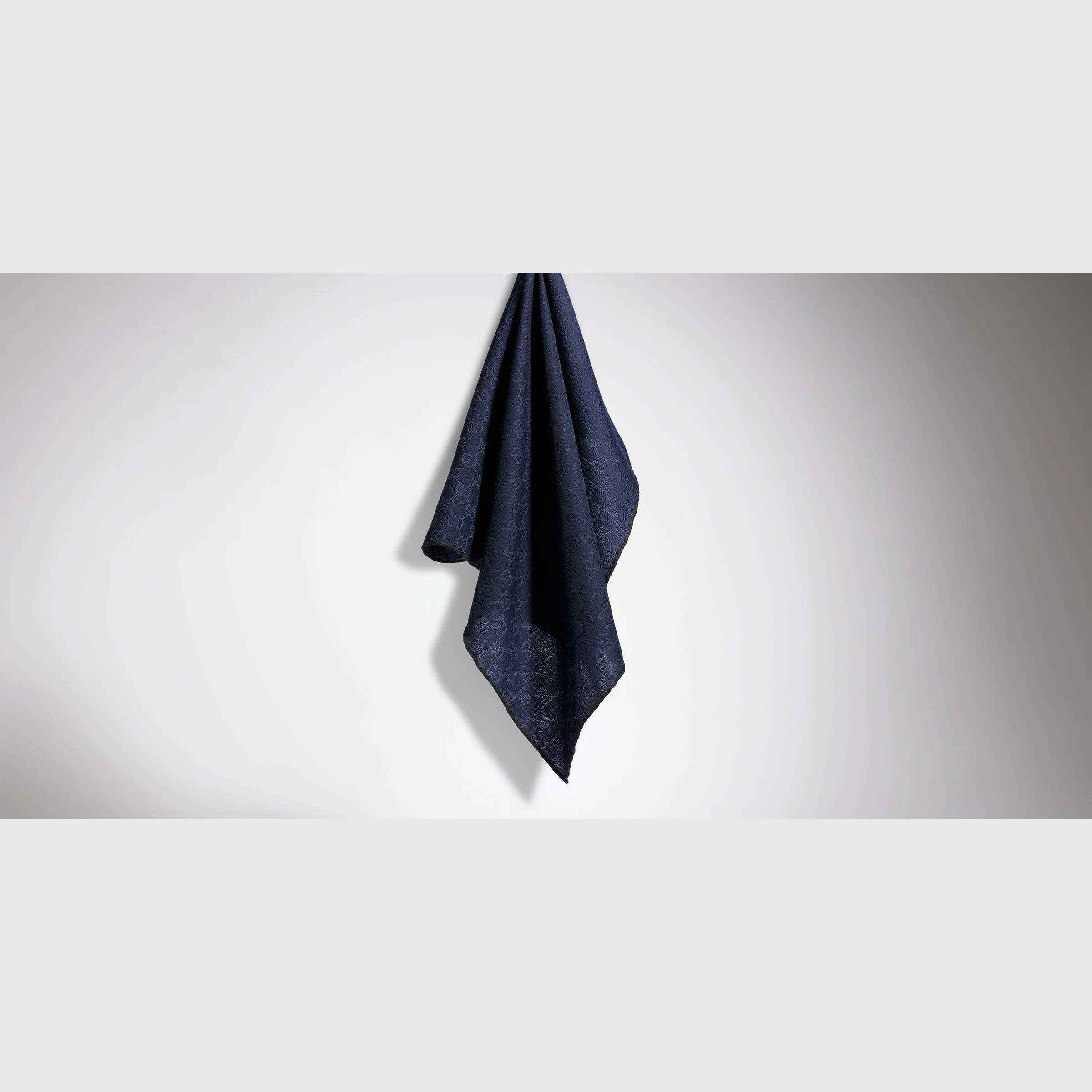 GG wool silk jacquard pocket square - 1