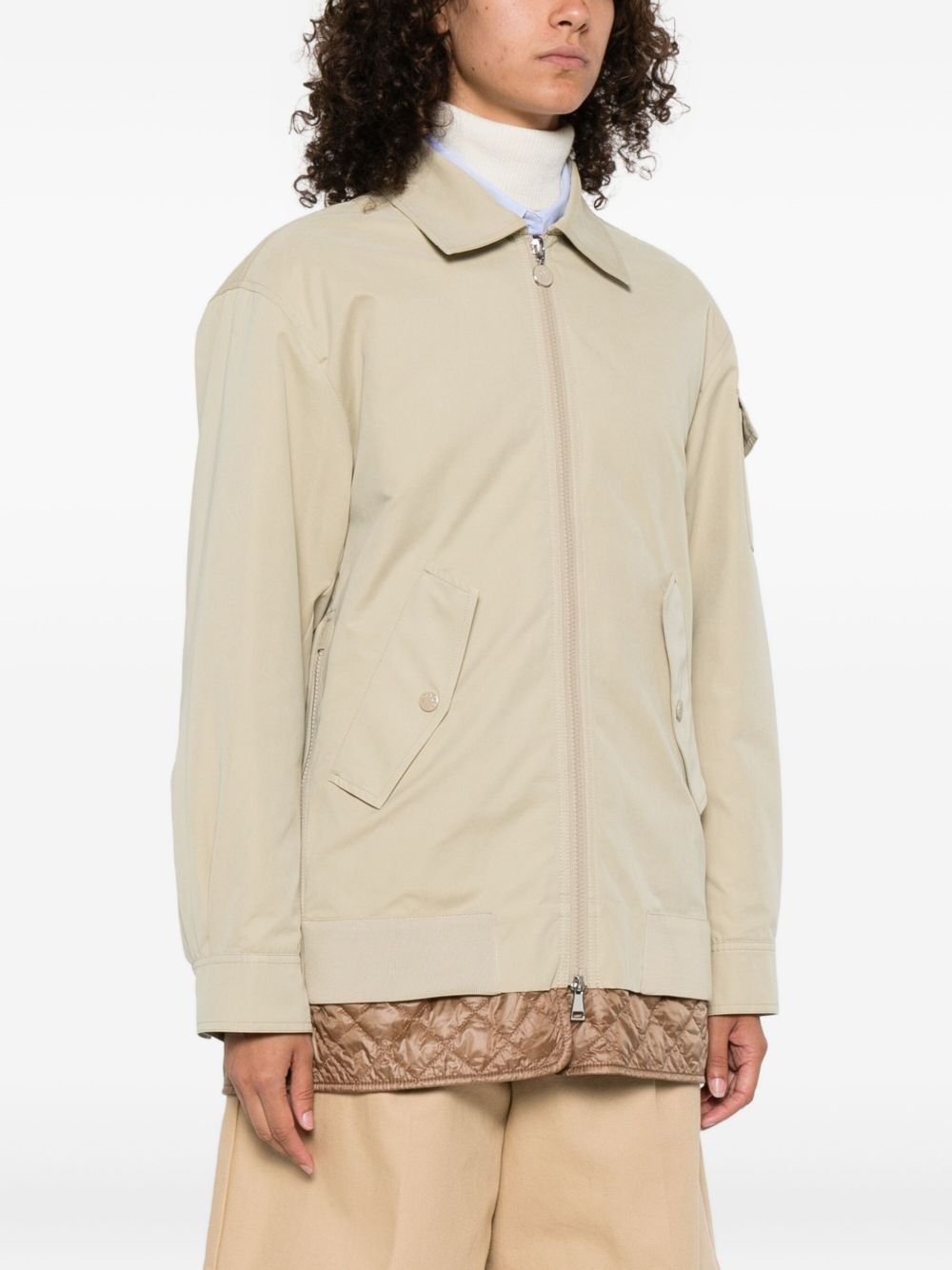 quilted zip-up jacket - 3