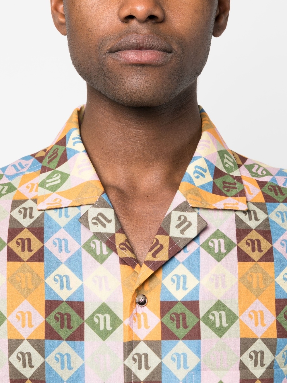 Bodil diamond check-print shirt - 5