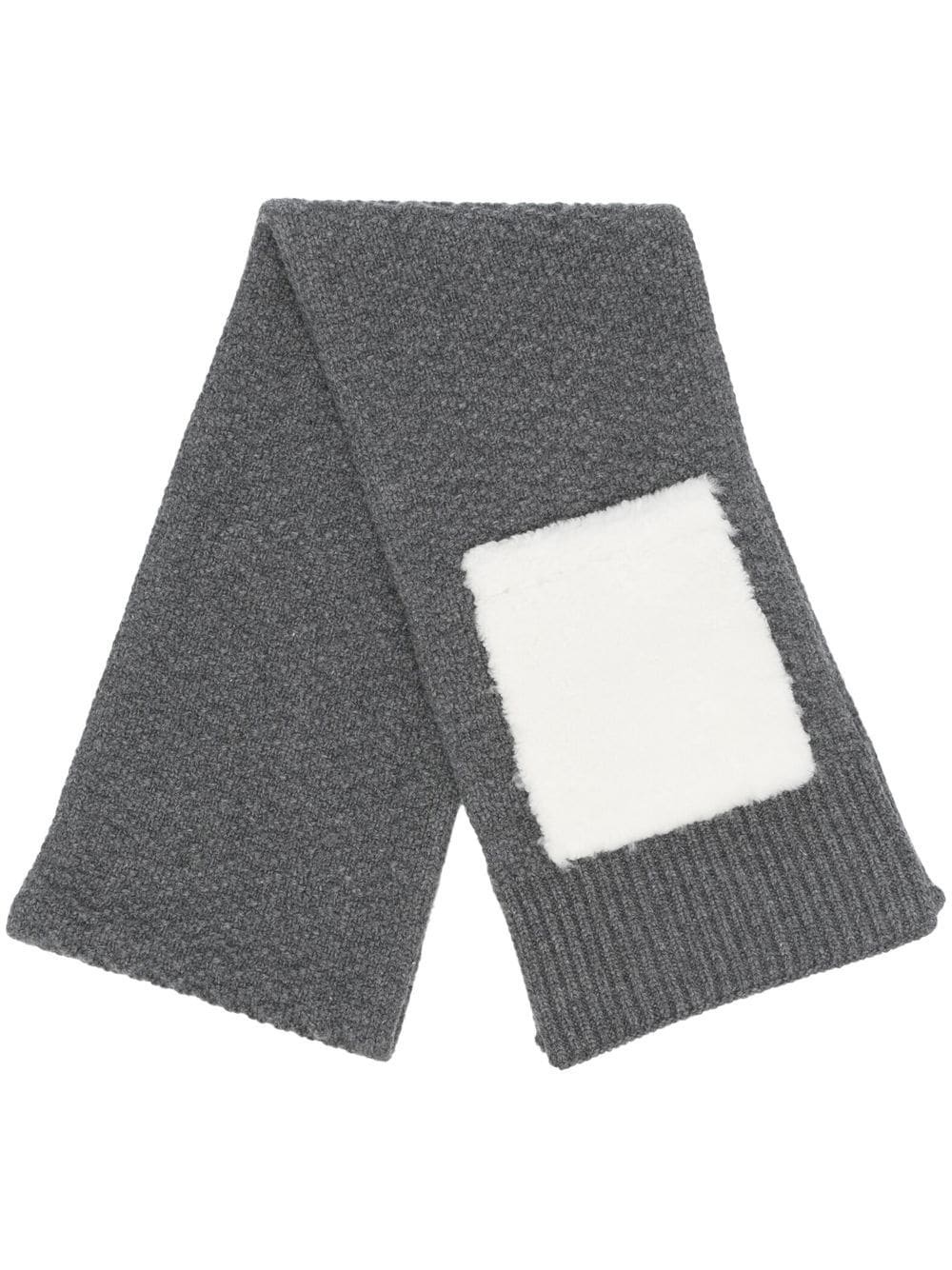 ribbed-knit scarf - 1