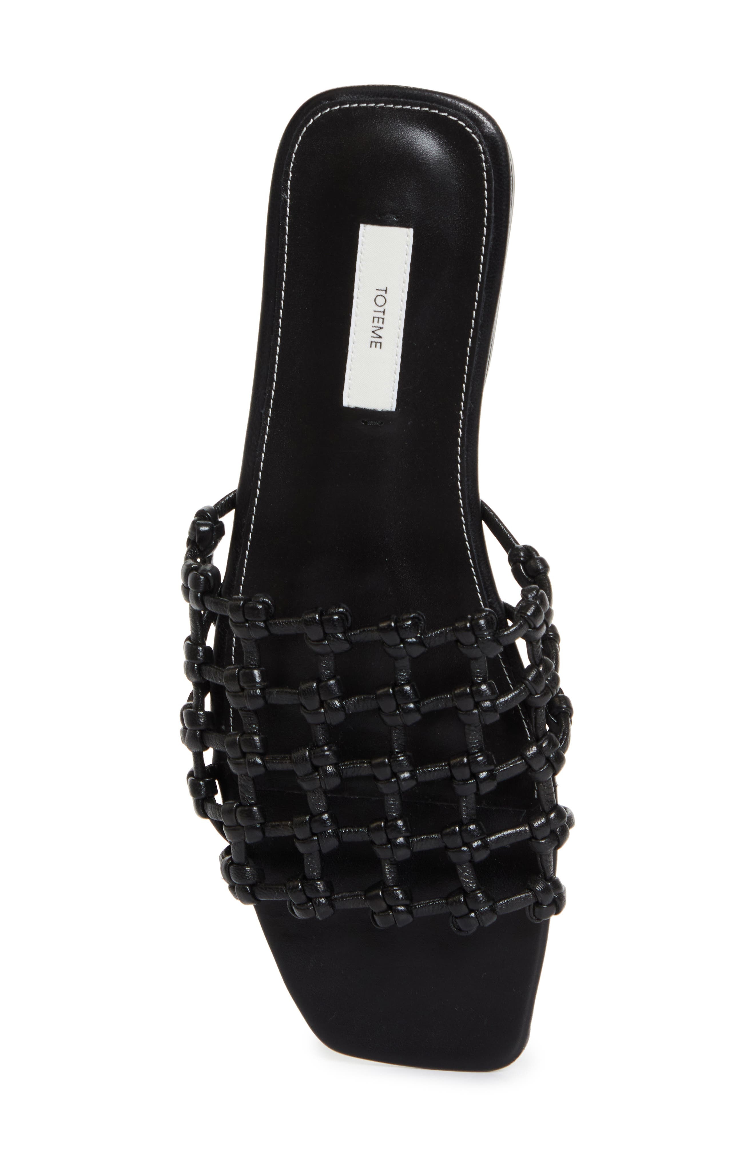 TOTEME Lattice Slide Sandal in Black at Nordstrom - 5
