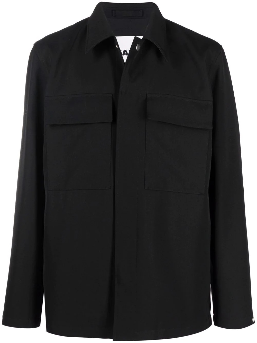 long-sleeve button-fastening jacket - 1