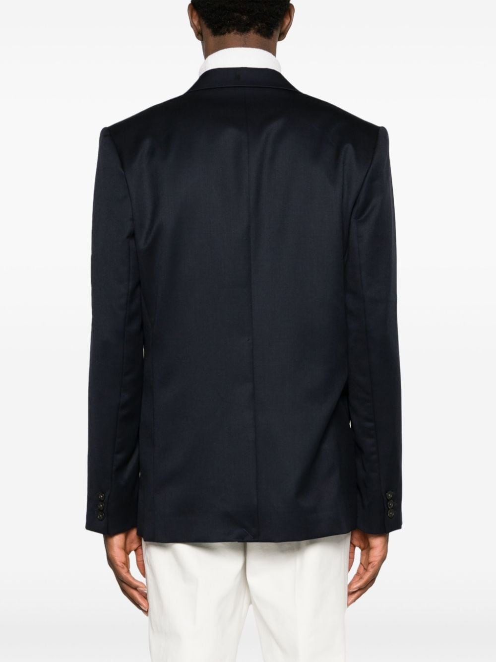 single-breasted wool blazer - 4