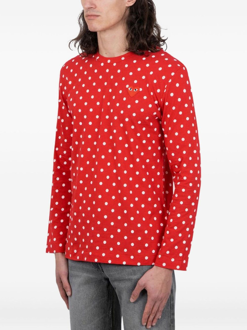 Comme des Garçons Homme polka-dot long-sleeve t-shirt outlook