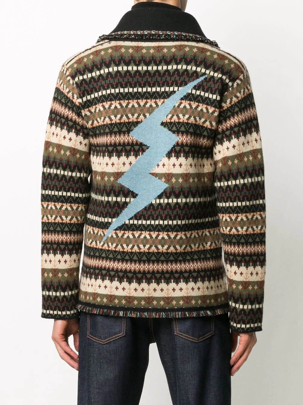 Lightning Bolt jacquard cardigan - 4