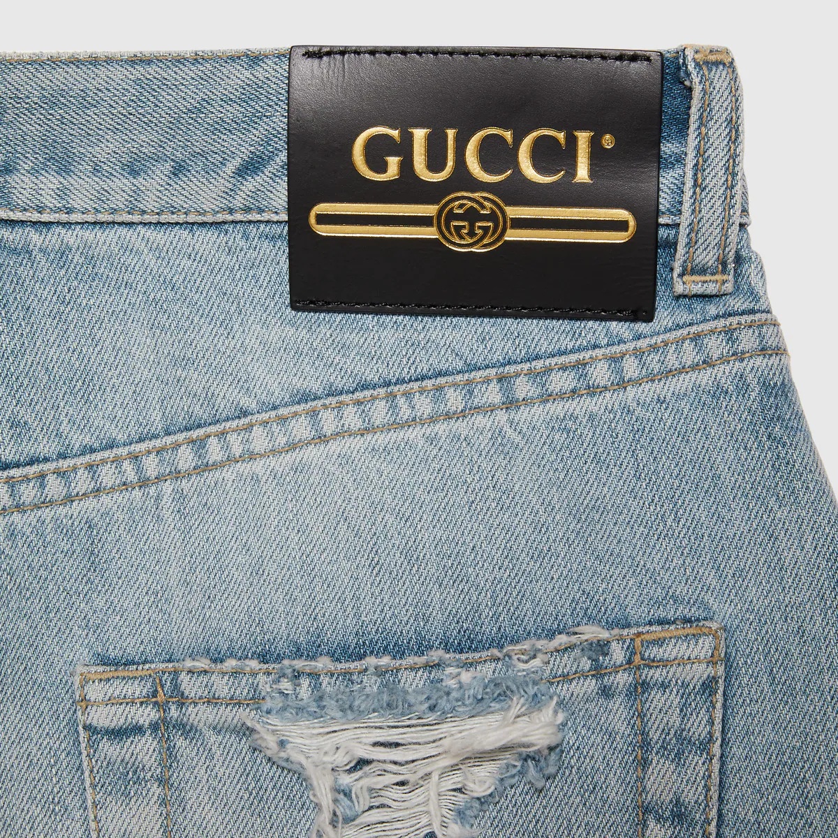 Eco washed organic denim shorts - 8
