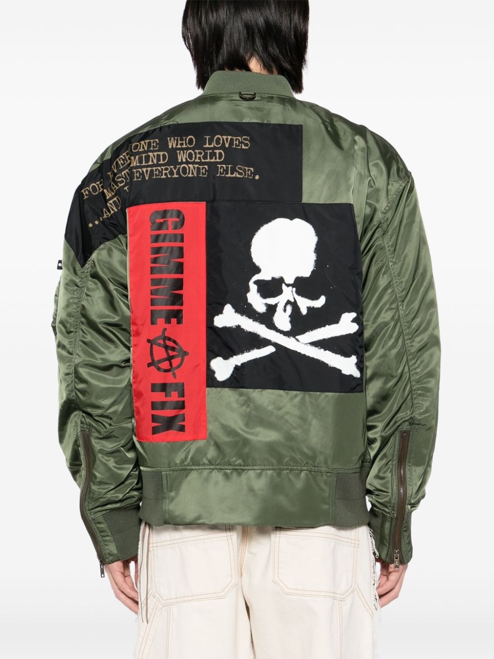 logo-printed bomber jacket - 4