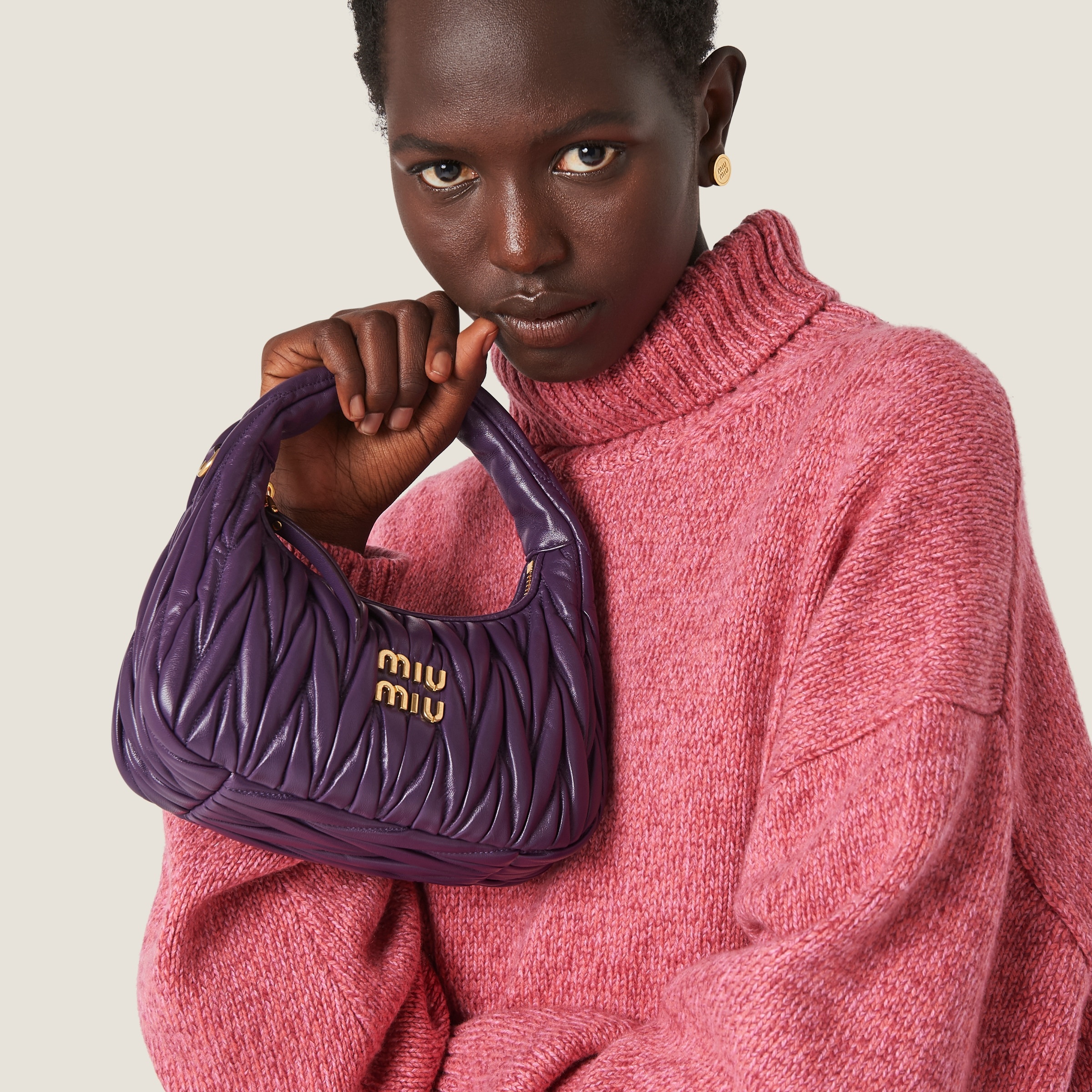 Wander matelassé nappa leather hobo bag - 2