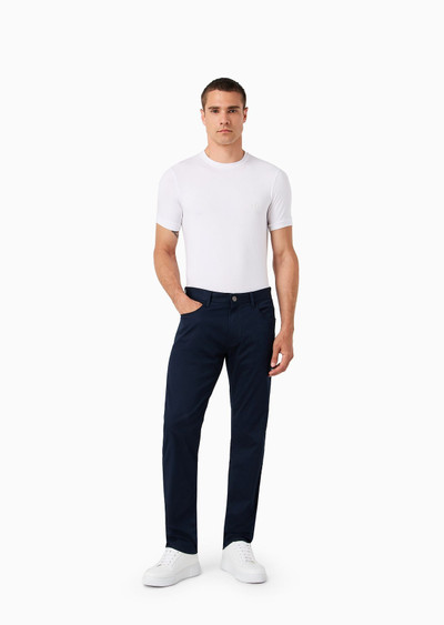 GIORGIO ARMANI Regular-fit, five-pocket trousers in stretch cotton outlook