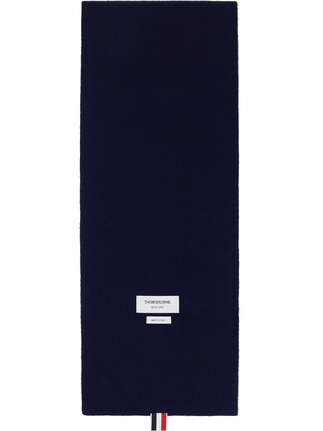 Navy Cashmere Rib 4-Bar Scarf - 2