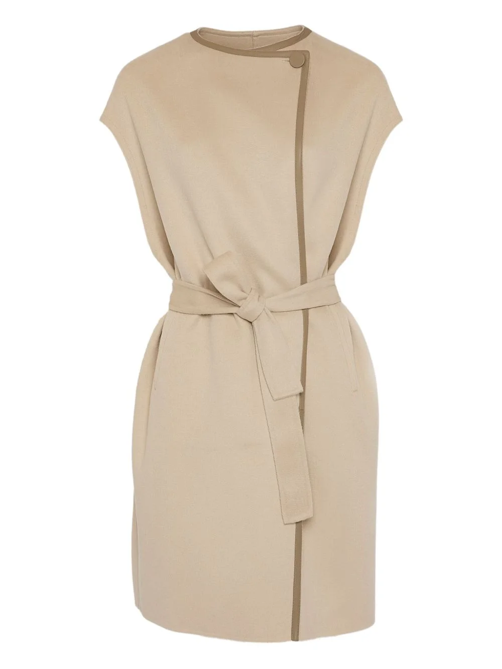 belted cashmere-blend cape - 1