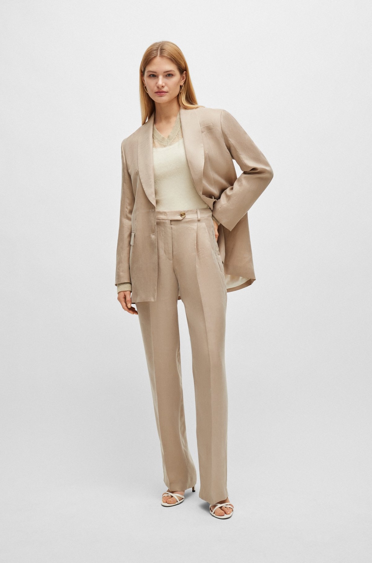 LONGLINE SLIM-FIT JACKET WITH REAR BELT - 3