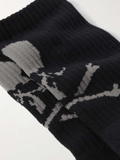 MASTERMIND WORLD Logo-Jacquard Ribbed Cotton-Blend Socks outlook