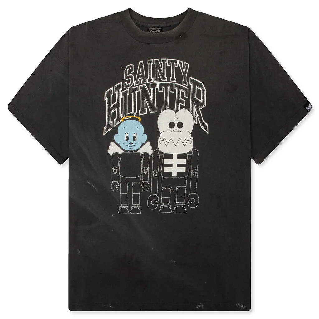 SAINT M6 X BOUNTY HUNTER SKULL-K&BABY-M S/S TEE - BLACK - 1
