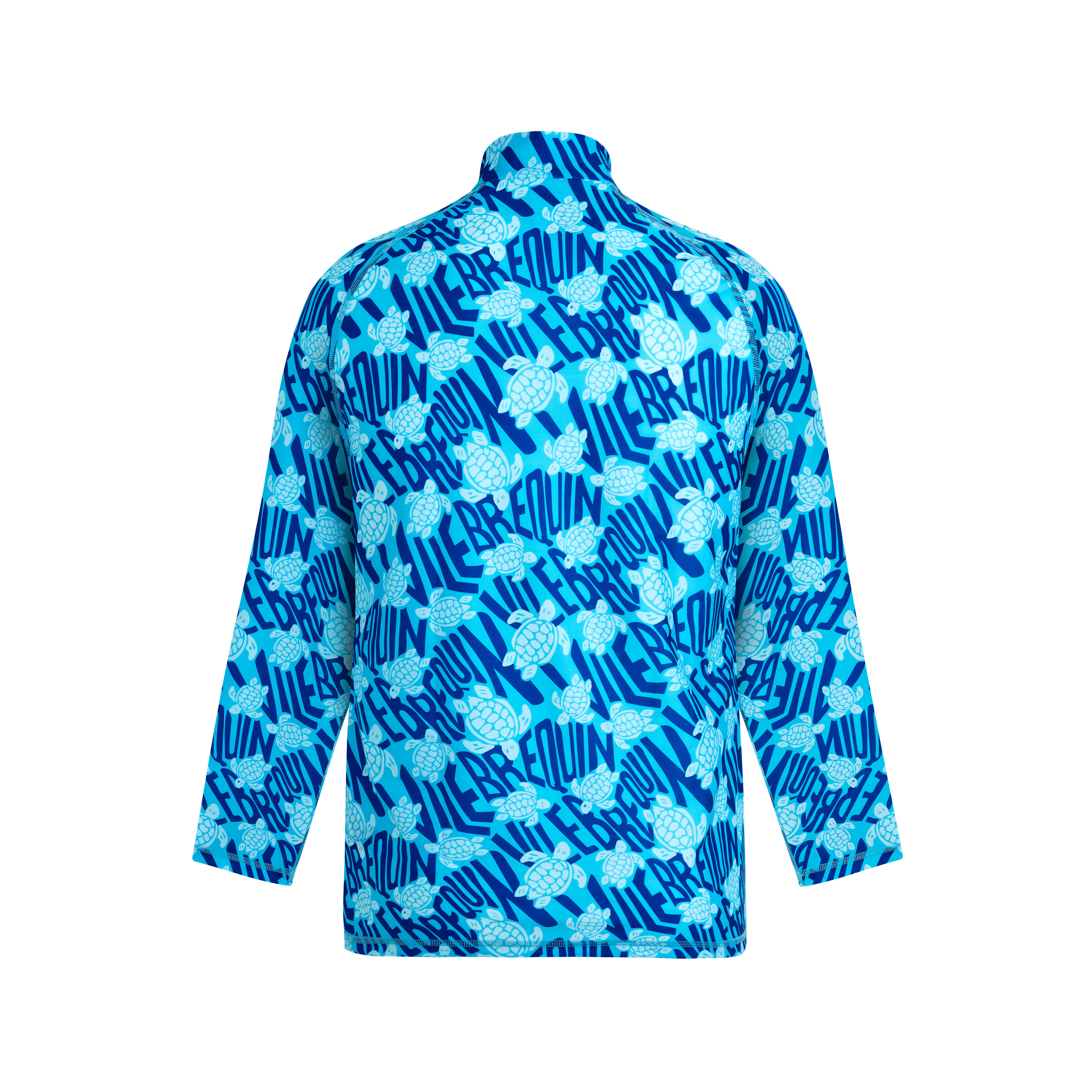Men Zipped Long Sleeves Rashguard Ronde des tortues Logo - 2