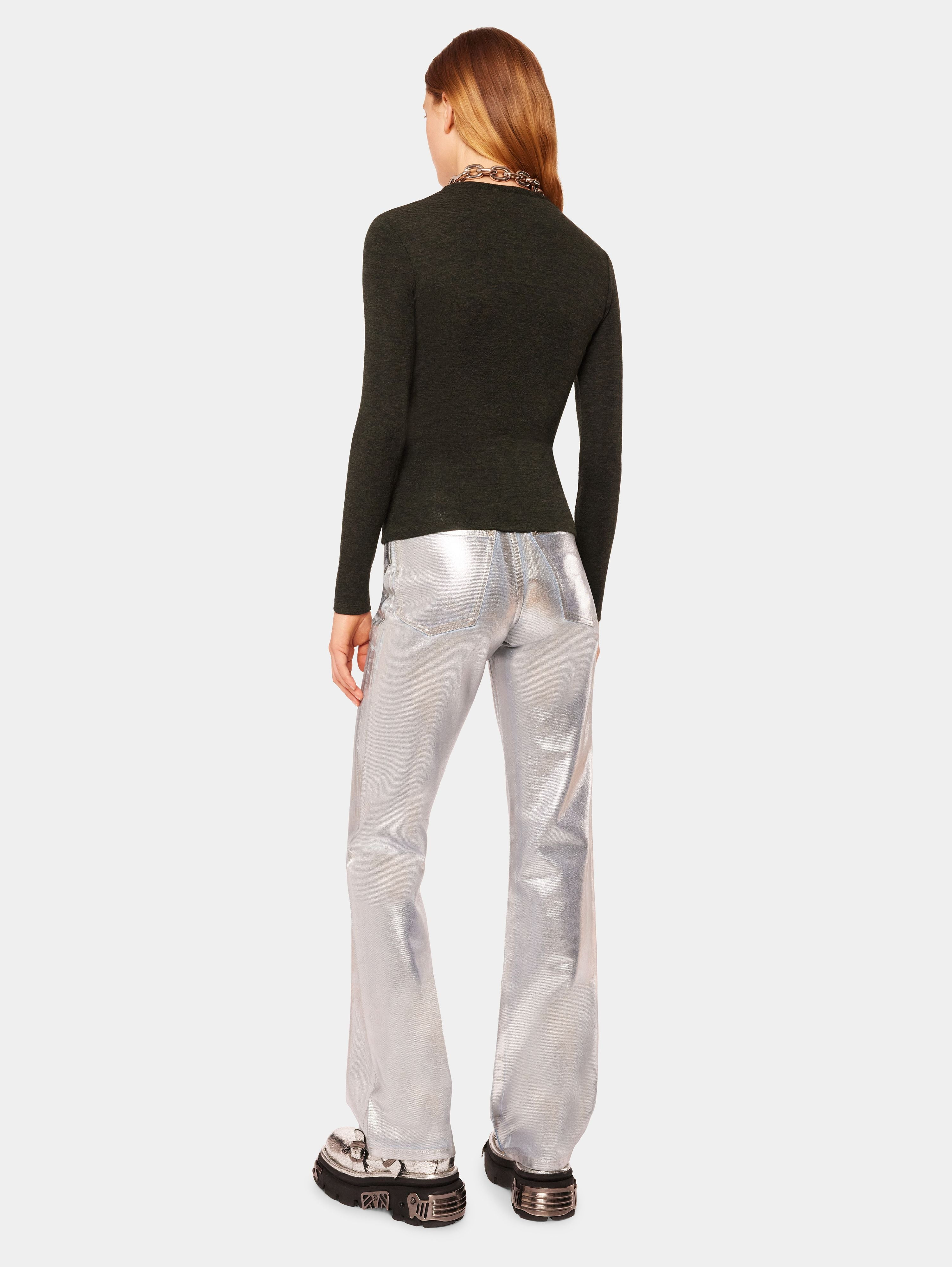 KHAKI DRAPÉ PRESSION TOP - 5