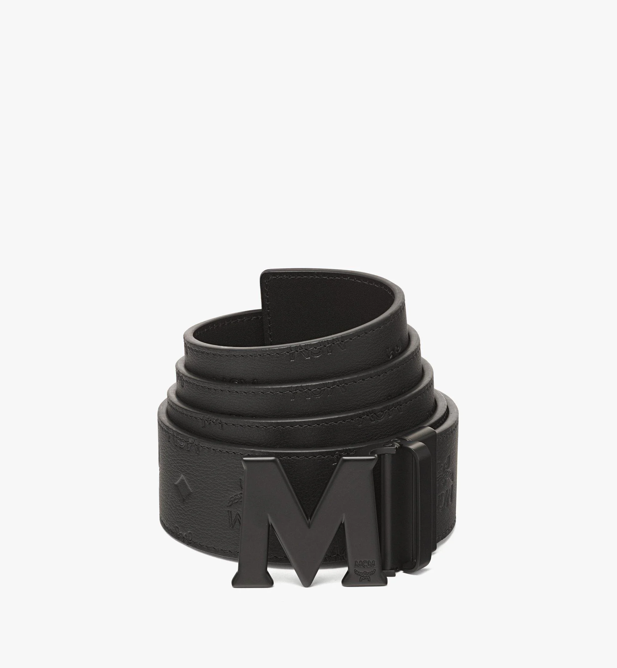 Claus M Reversible Belt 1.75” in Embossed Monogram Leather - 1
