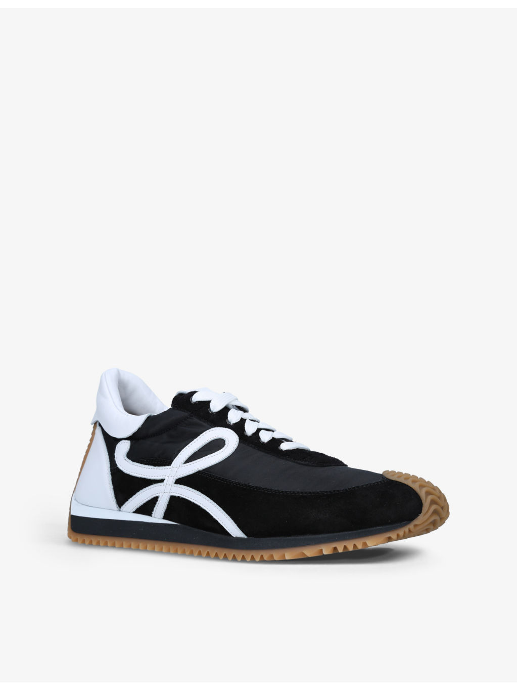 Flow Runner monogram leather and shell trainers - 4