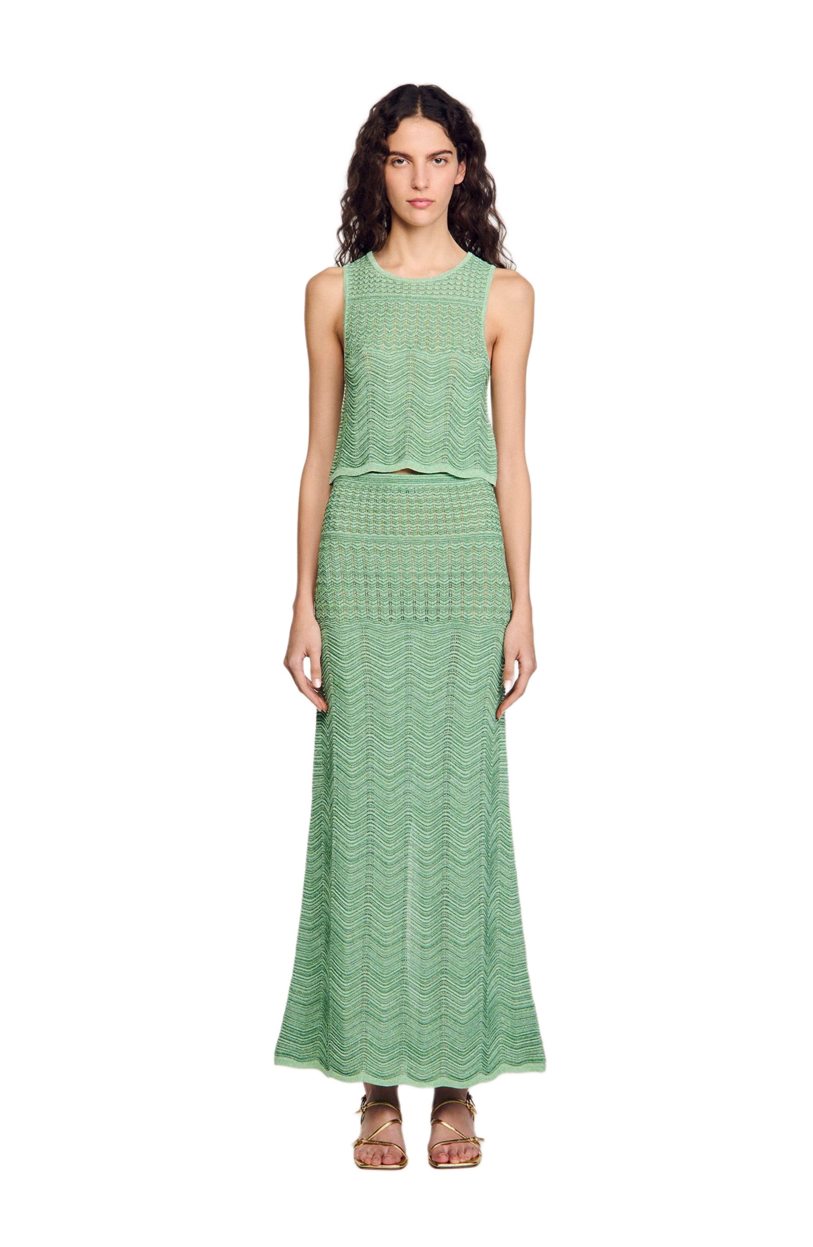 SANDRO Decorative knit top in Mint at Nordstrom - 2