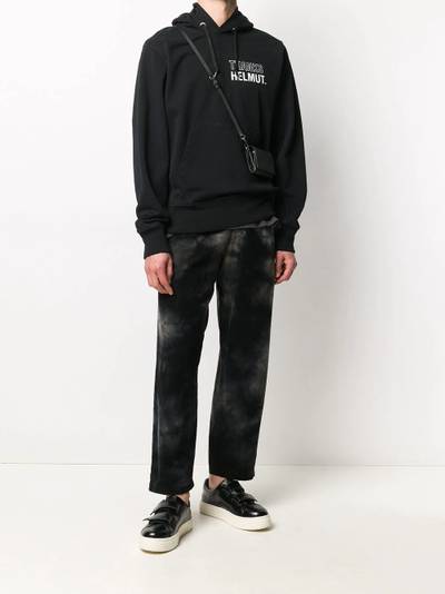 Helmut Lang logo-print hoodie outlook