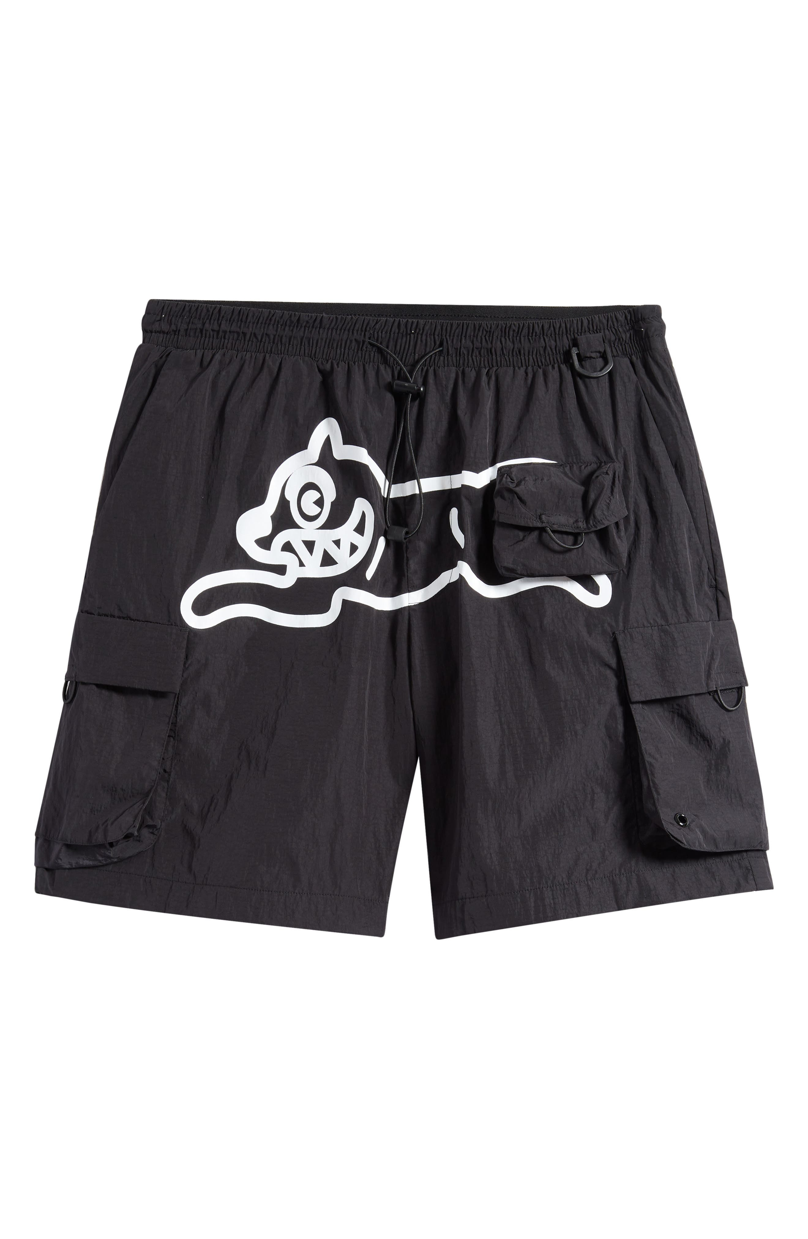 ICECREAM Running Dog Graphic Cargo Hiker Shorts in Black at Nordstrom - 5