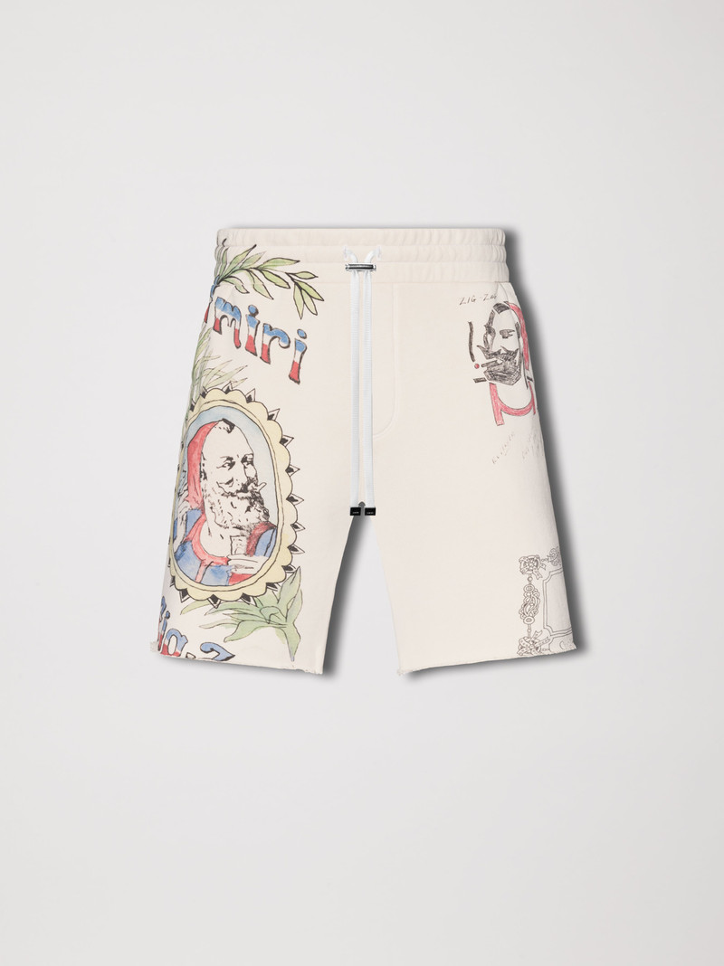 ZIG-ZAG SKETCH JERSEY SHORT - 1