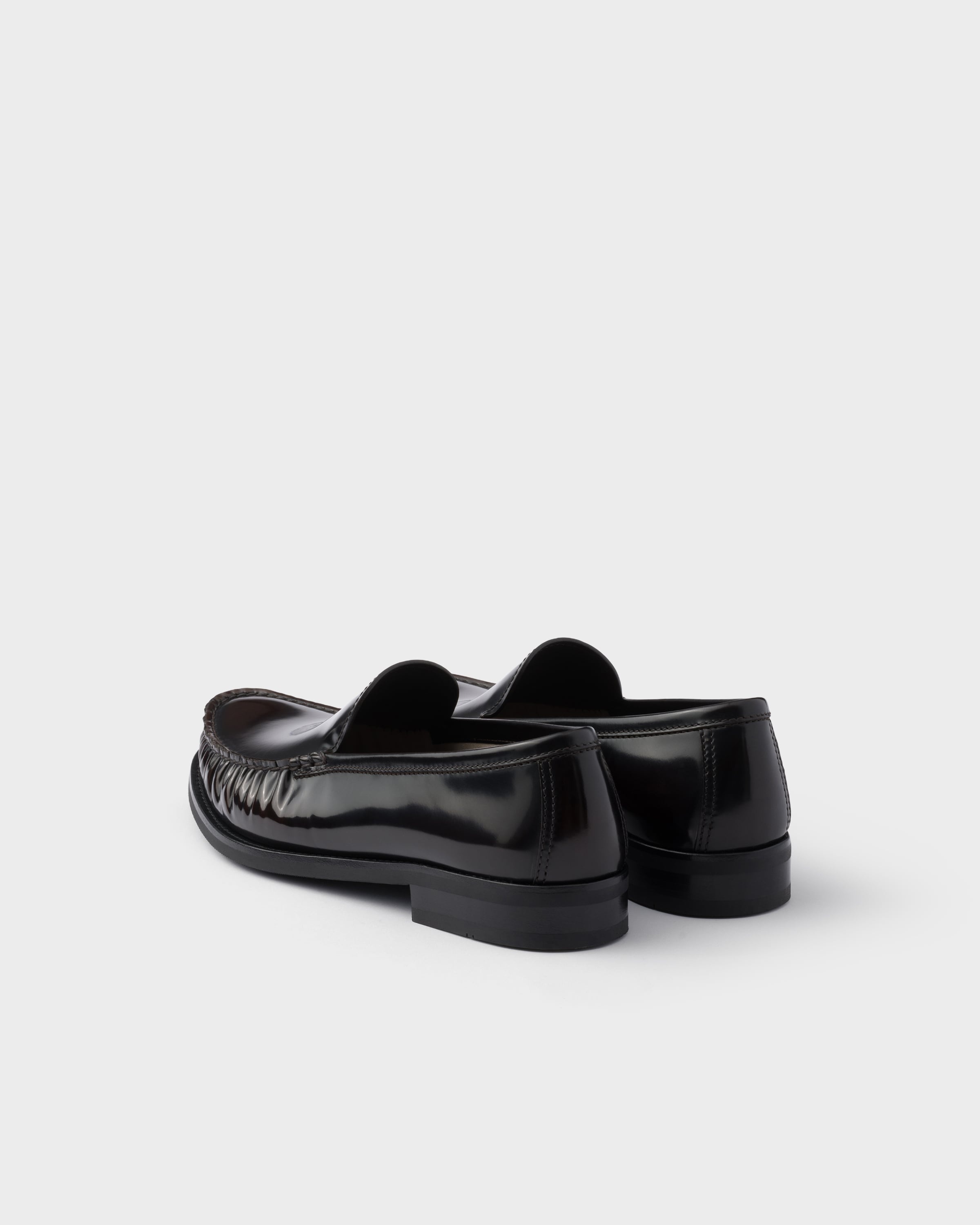 Brushed leather loafers - 5