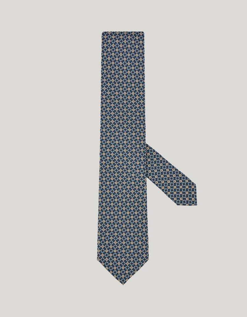PRINTED SILK TIE, GEOMETRIC PATTERN 1
