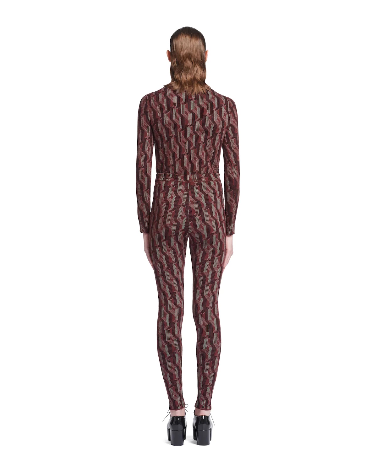 Superfine wool jacquard leggings - 4