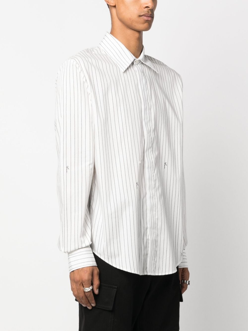 striped long-sleeve cotton shirt - 3