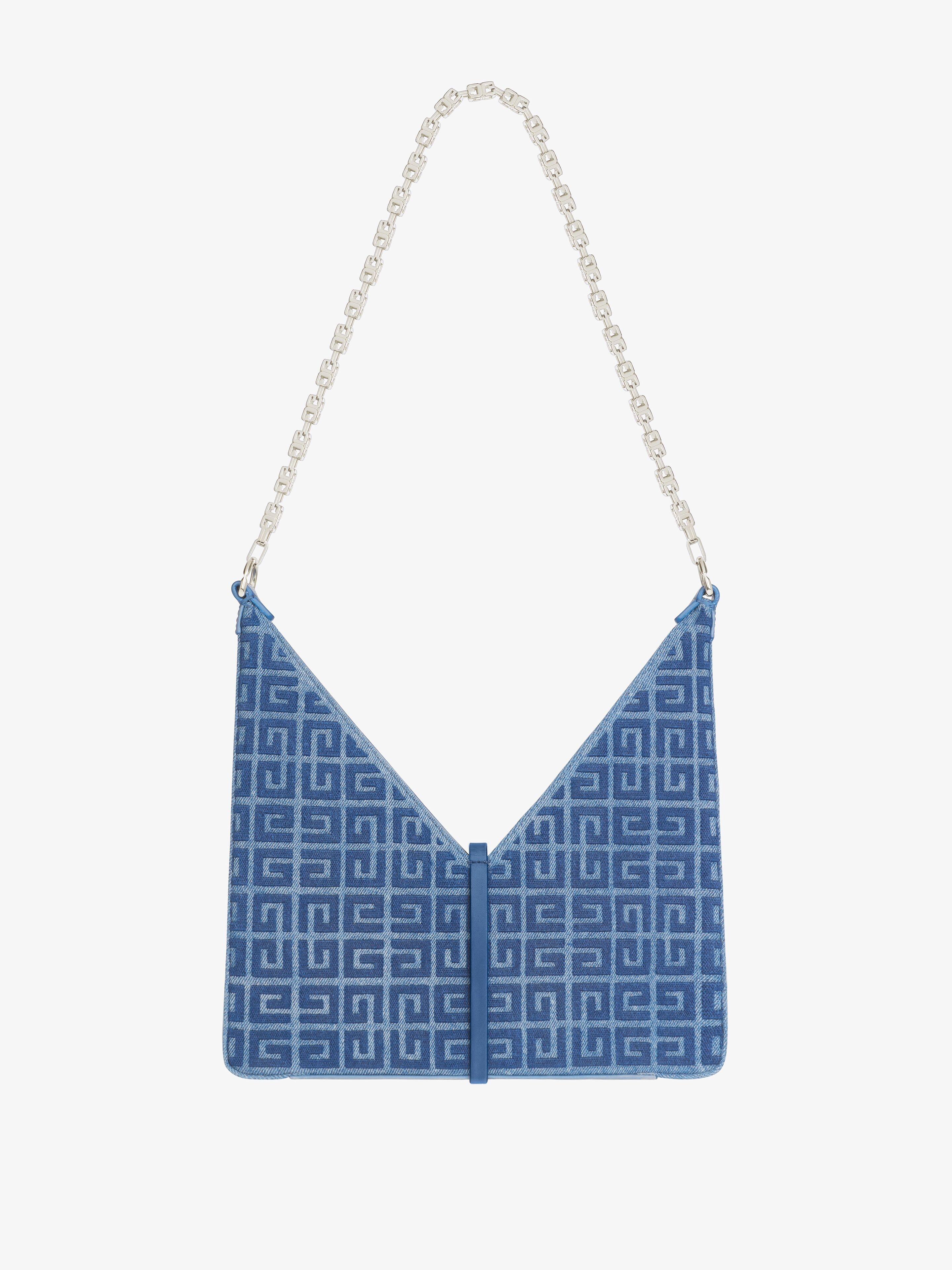 SMALL CUT OUT BAG IN 4G DENIM WITH CHAIN - 5