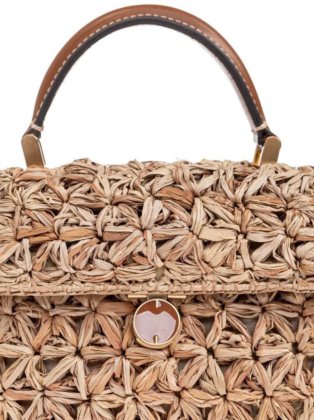 raffia tote bag - 6