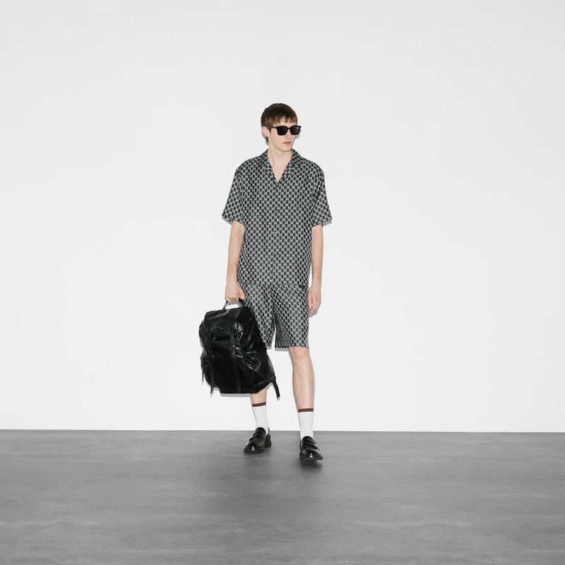 GG print silk twill shorts 6