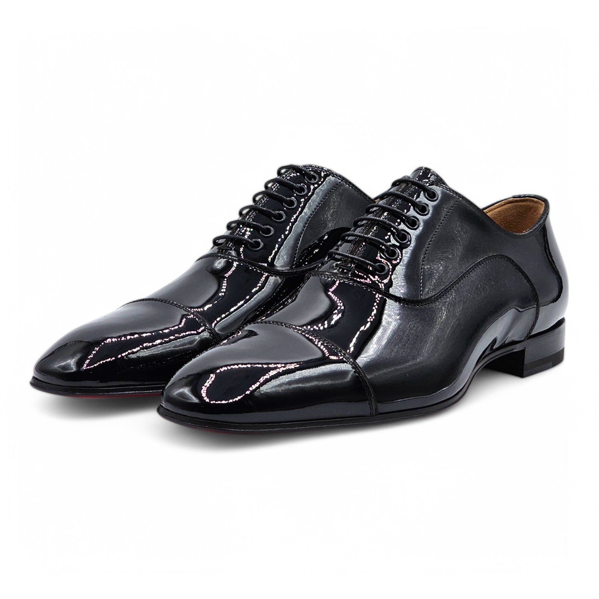 Christian Louboutin Greggo Oxford Tuxedo Shoes - Patent Leather - Black EU 40 / US 7 - 1