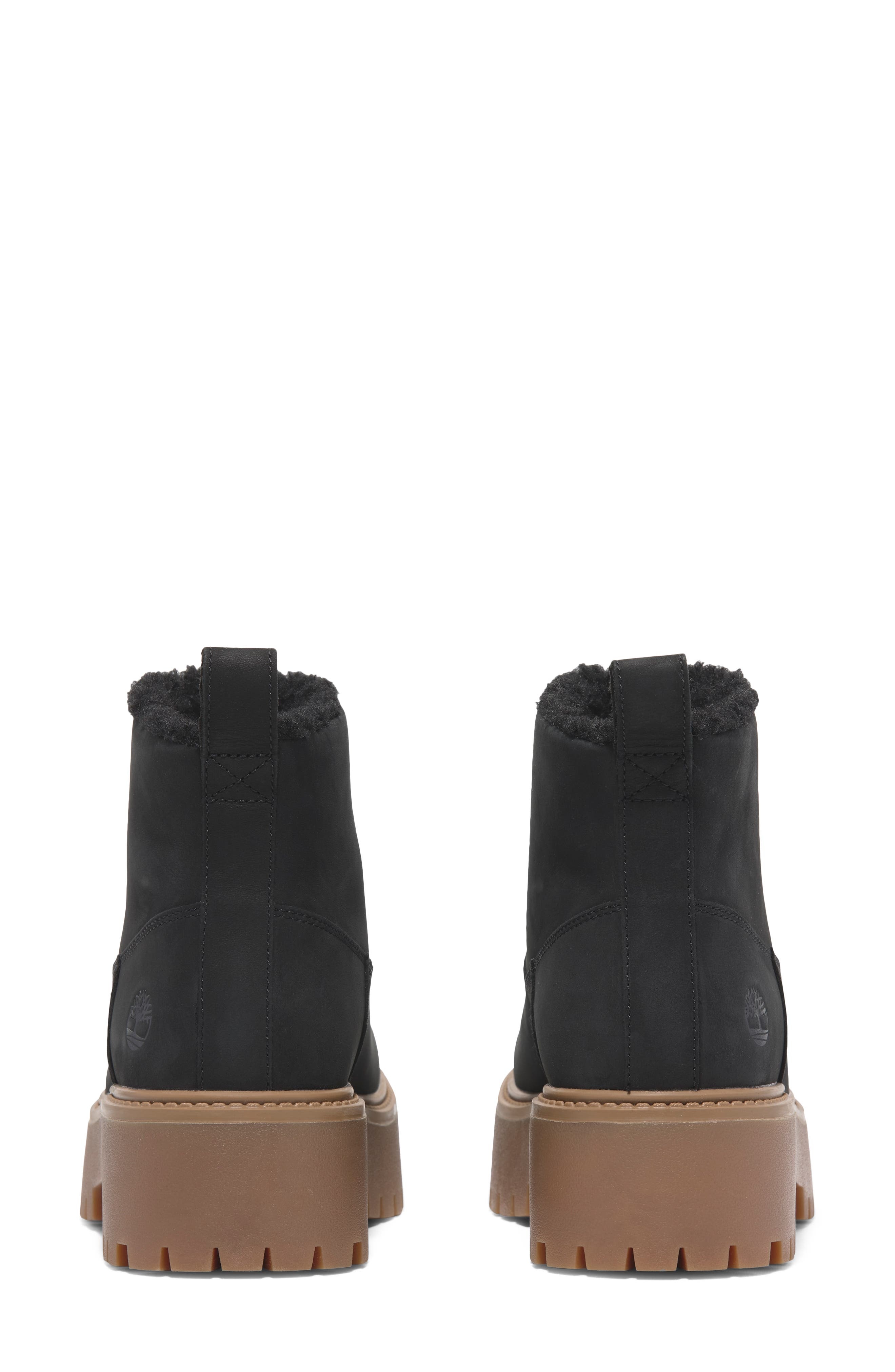 Timberland Stone Street Faux Fur Lined Bootie in Black Nubuck at Nordstrom - 5