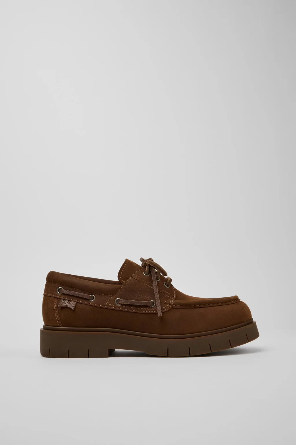 Alaro Brown Nubuck Nautical Shoes for Men. - 1