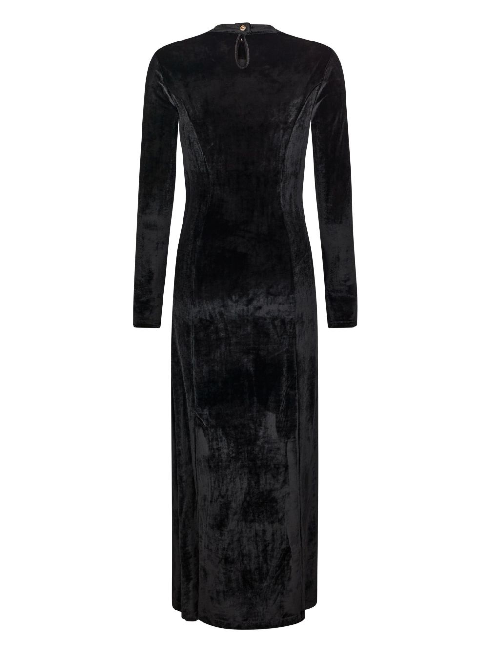 draped velvet maxi dress - 7