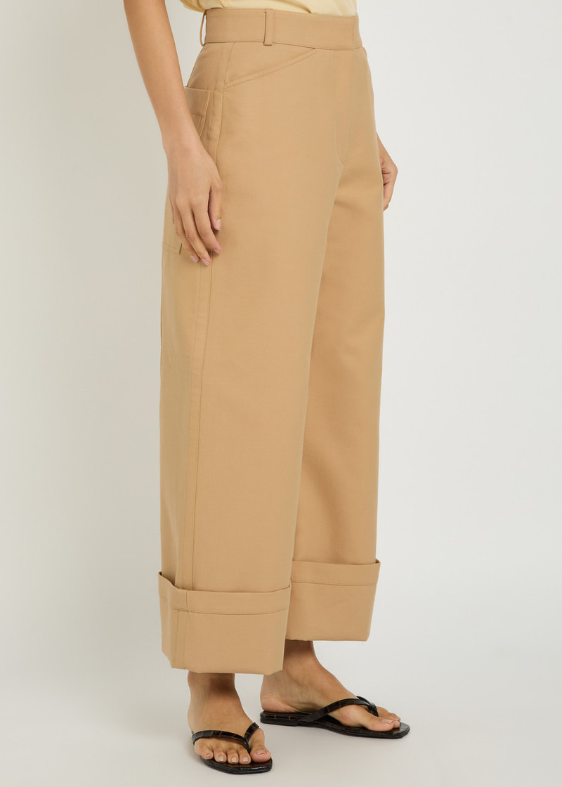 Another Tomorrow Another Tomorrow Turn-up Cuff Wide-leg Trousers outlook