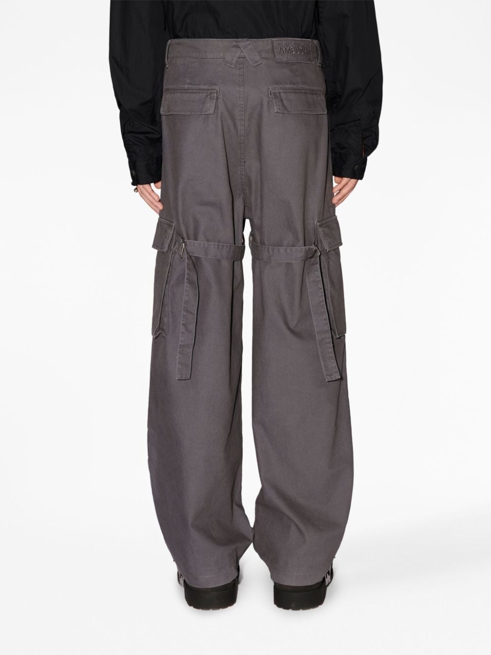 belted-leg cargo trousers - 6