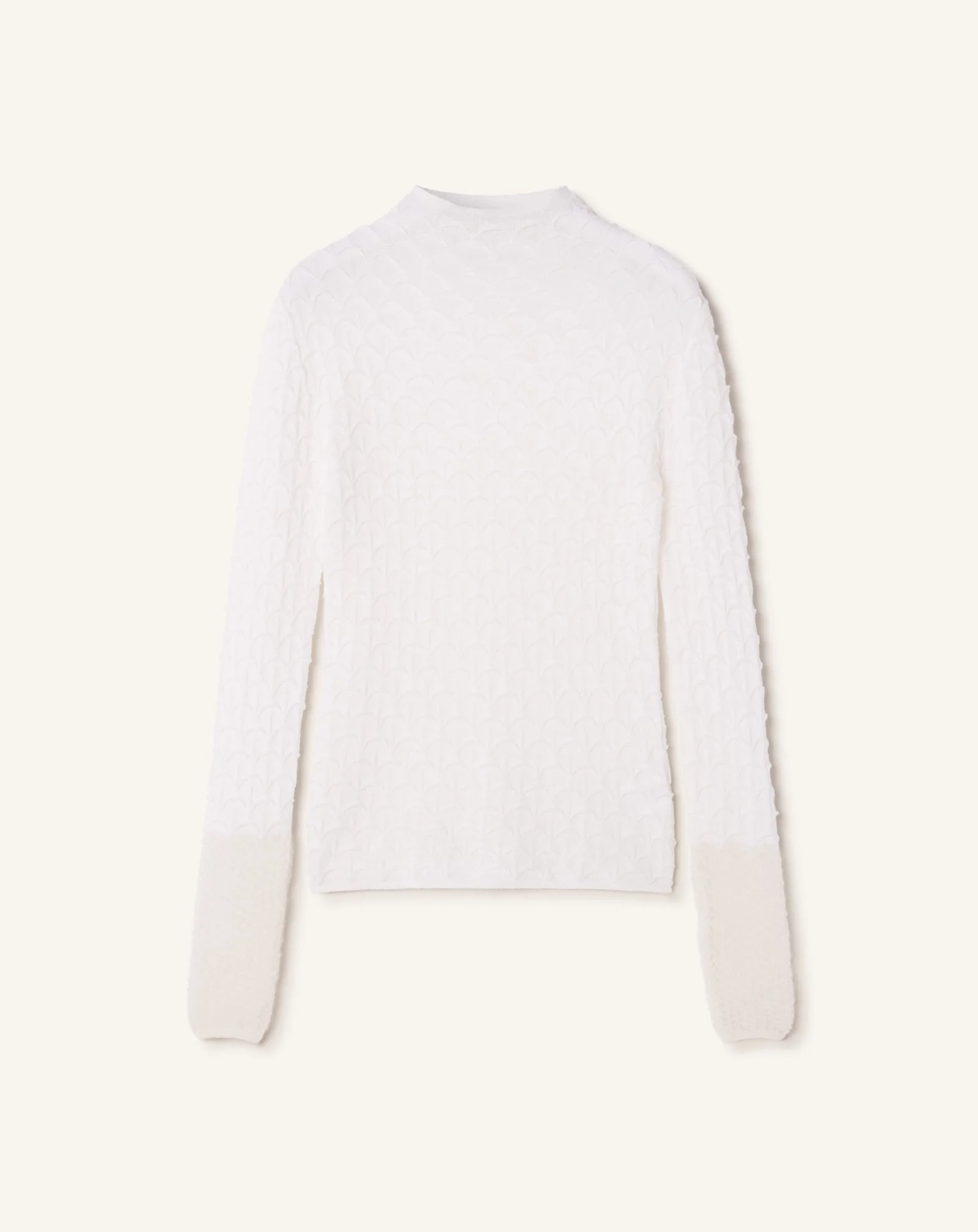 HIGH-NECK TOP IN WOOL AND MOHAIR - 1