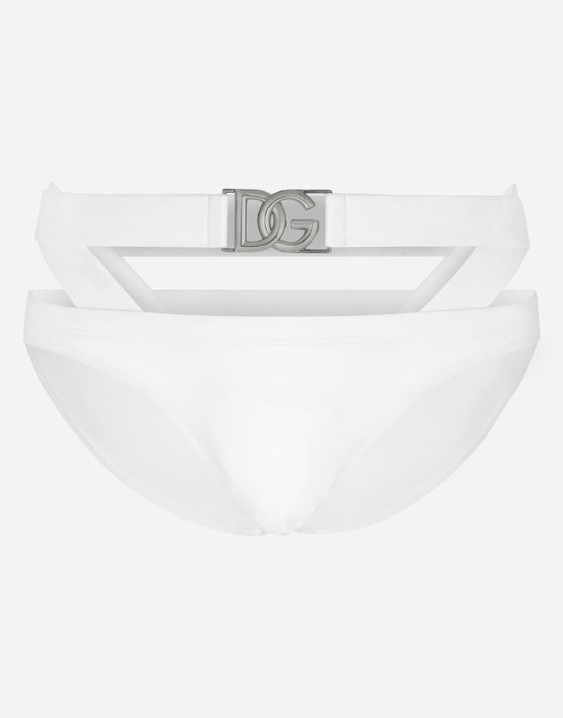 Swim briefs with high-cut leg and DG hardware 1