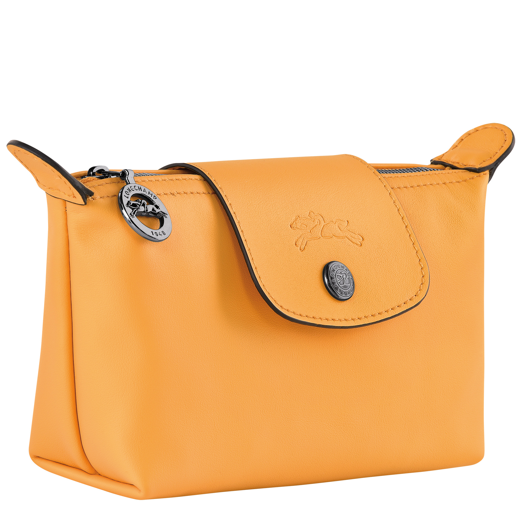 Le Pliage Xtra Pouch Apricot - Leather - 2