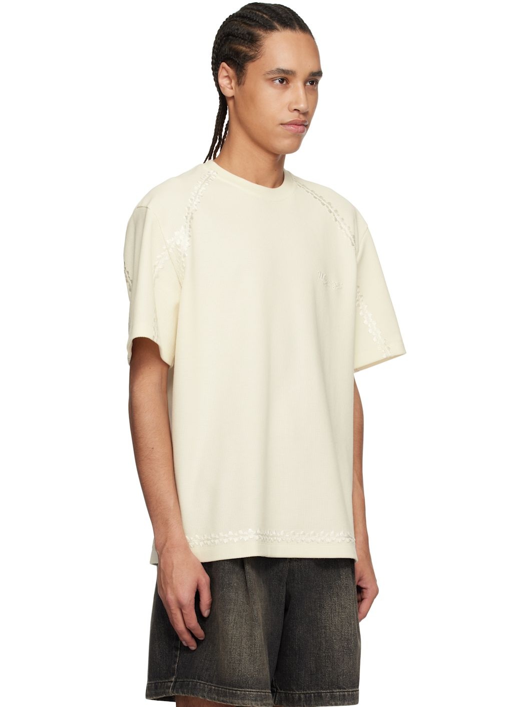 Off-White Line Embroidery T-shirt - 2
