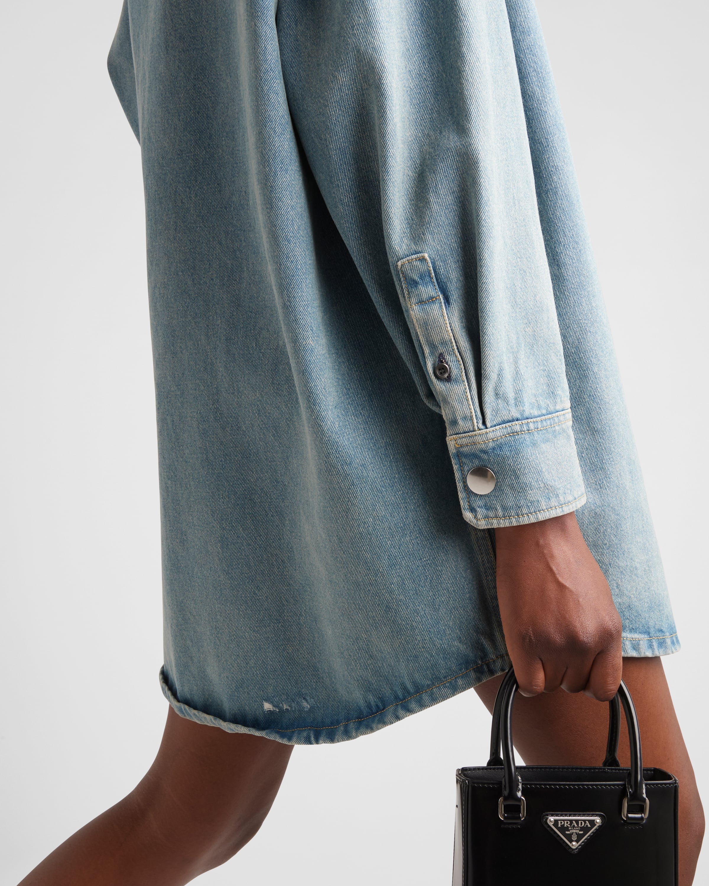 Oversized organic denim shirt - 4