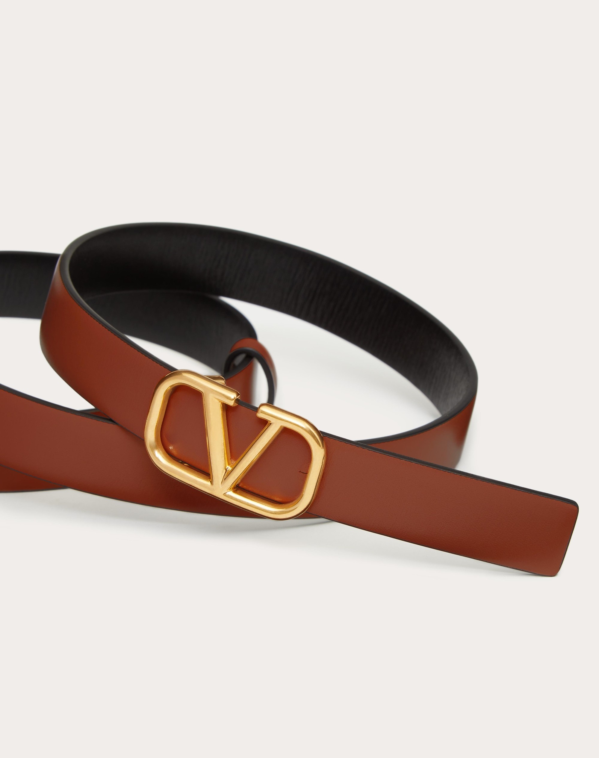 REVERSIBLE VLOGO SIGNATURE BELT IN GLOSSY CALFSKIN 20 MM - 2