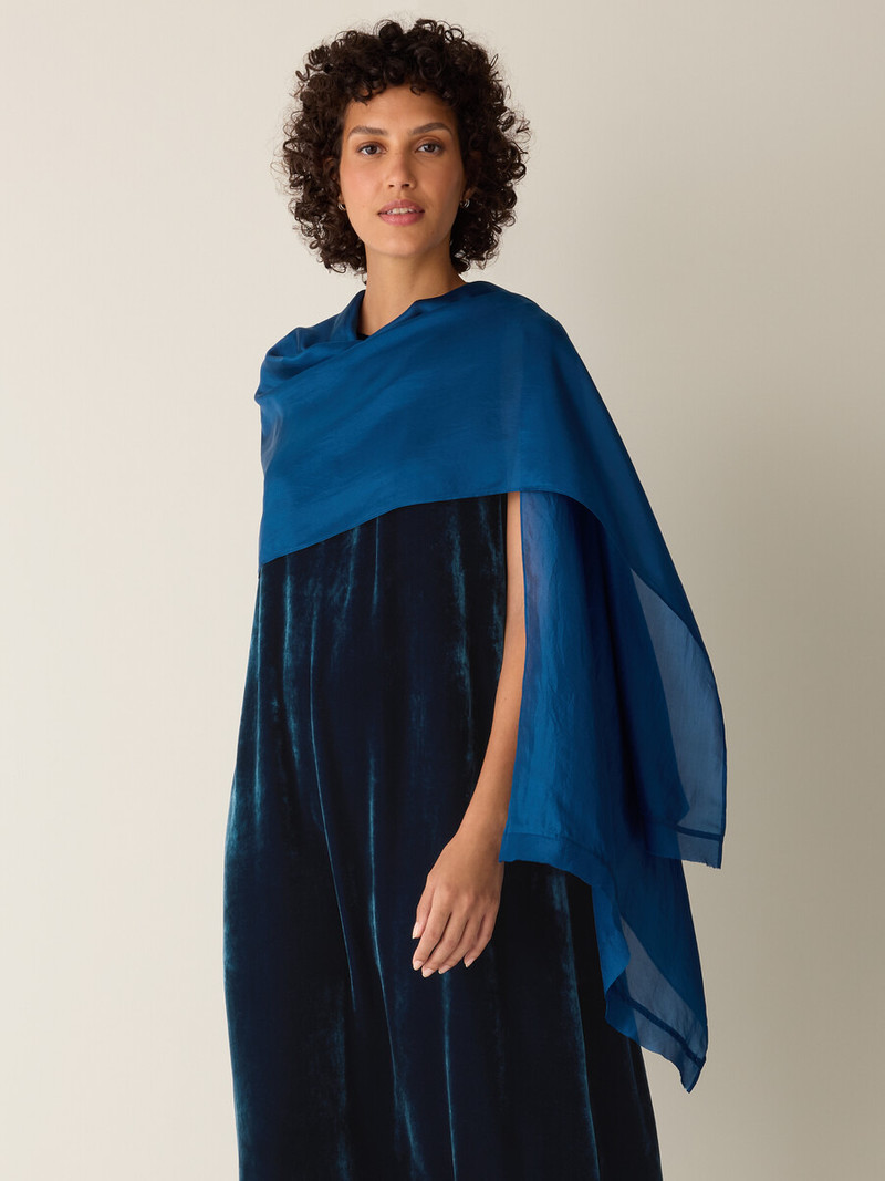 EILEEN FISHER Washed Transitional Silk Scarf outlook