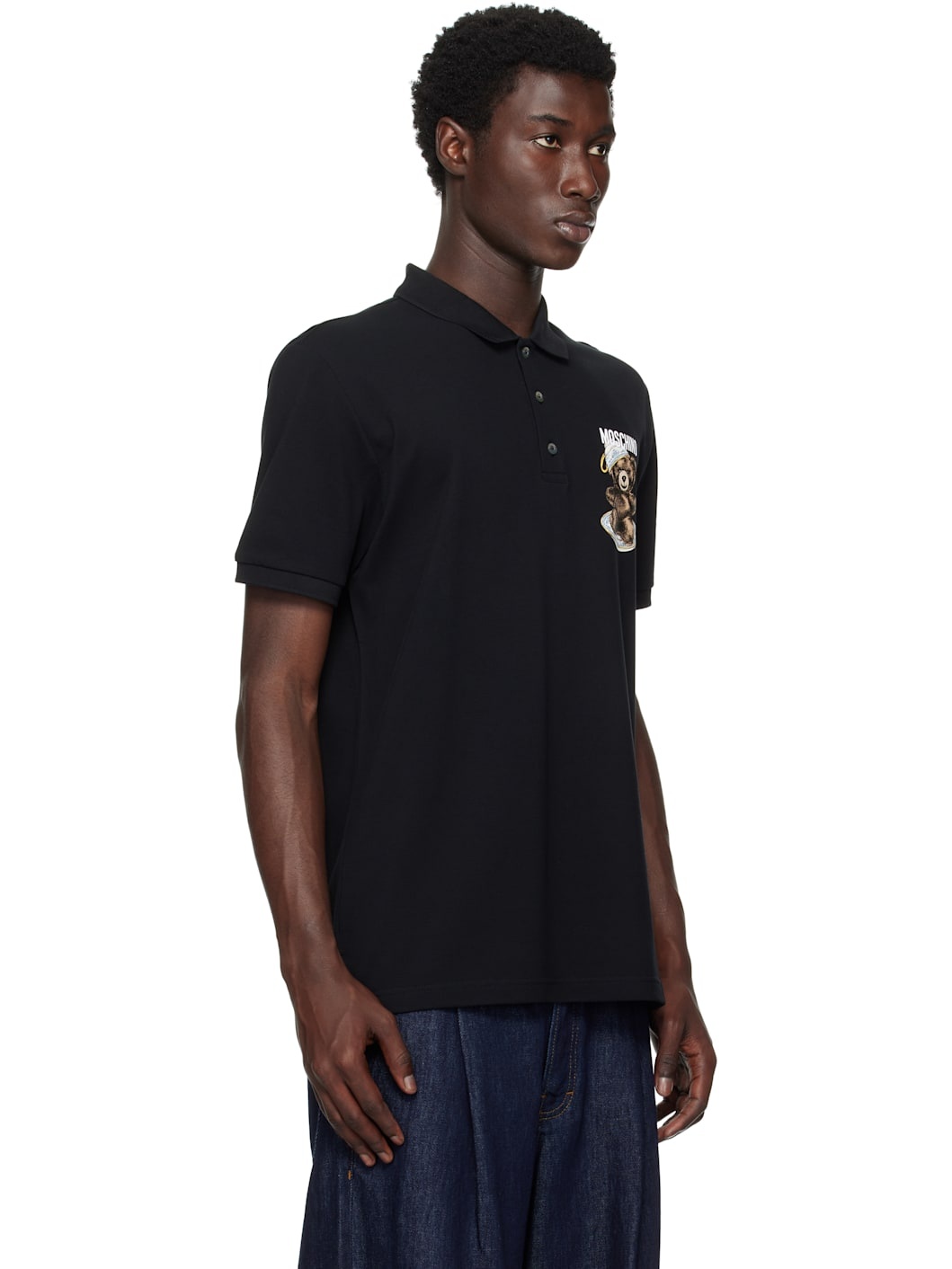 Black 'Moschino Teddy Bear' Polo - 2