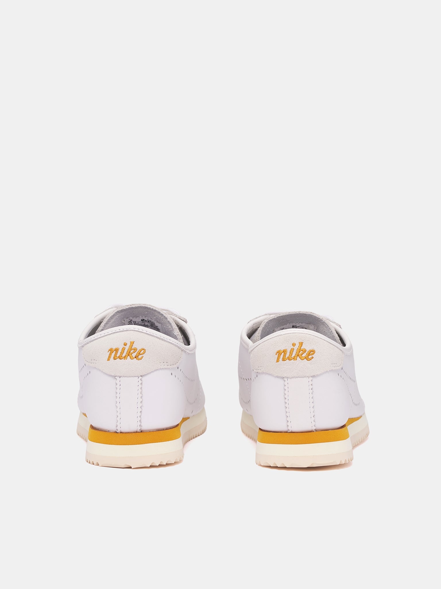 Nike White Cortez Leather Sneakers - 4